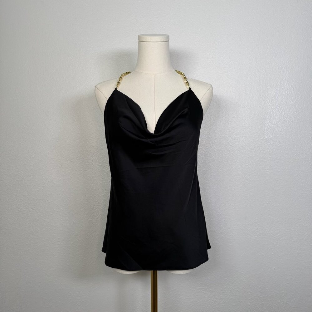 Generation Love Black Lorette Chain Strap Cami - Size S